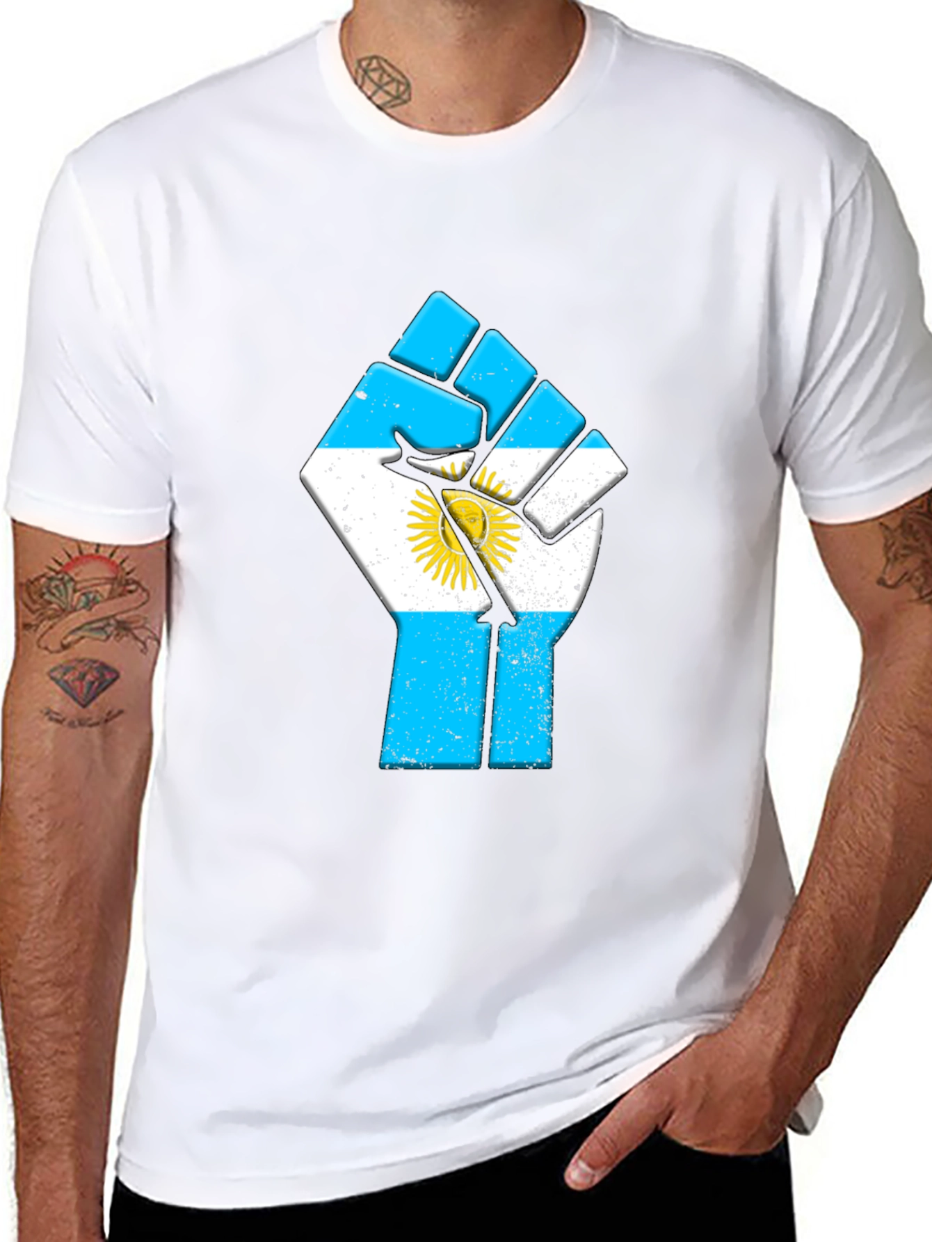 Argentina Flag Fist T-Shirt