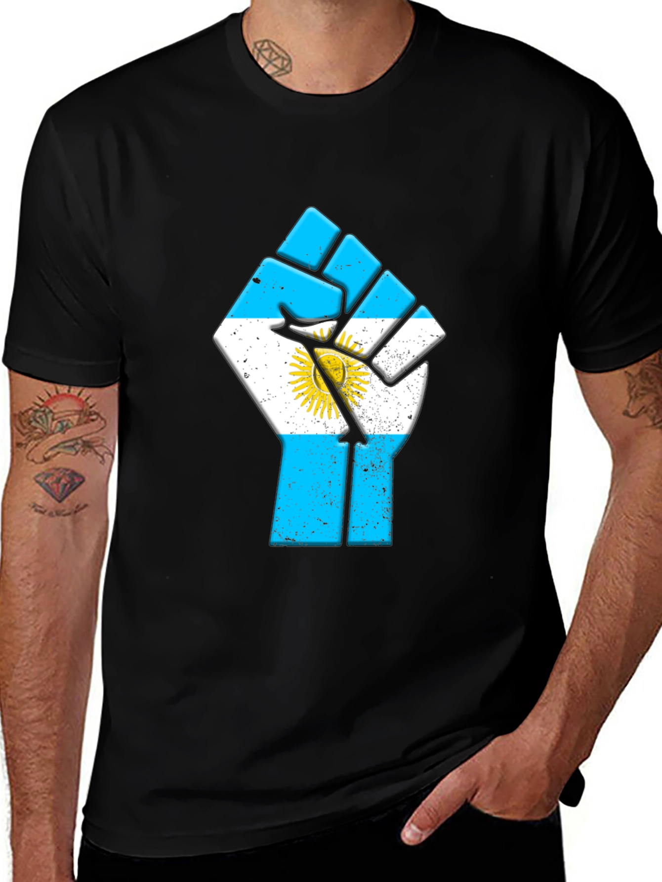Argentina Flag Fist T-Shirt