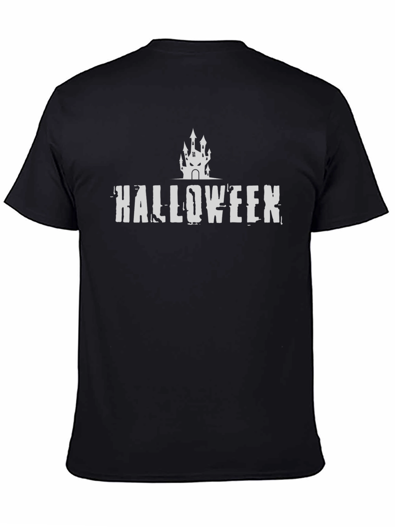 Halloween Castle Graphic Black T-Shirt