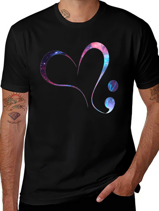Galaxy Heart Semicolon Graphic Tee