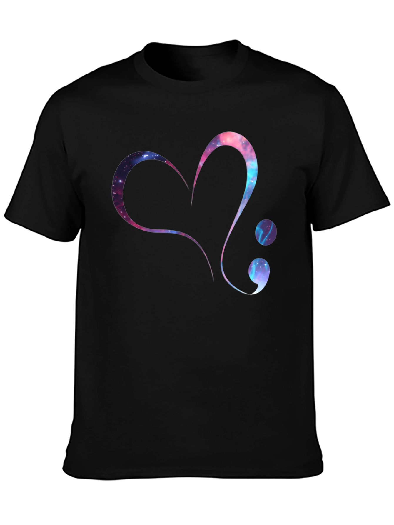 Galaxy Heart Semicolon Graphic Tee