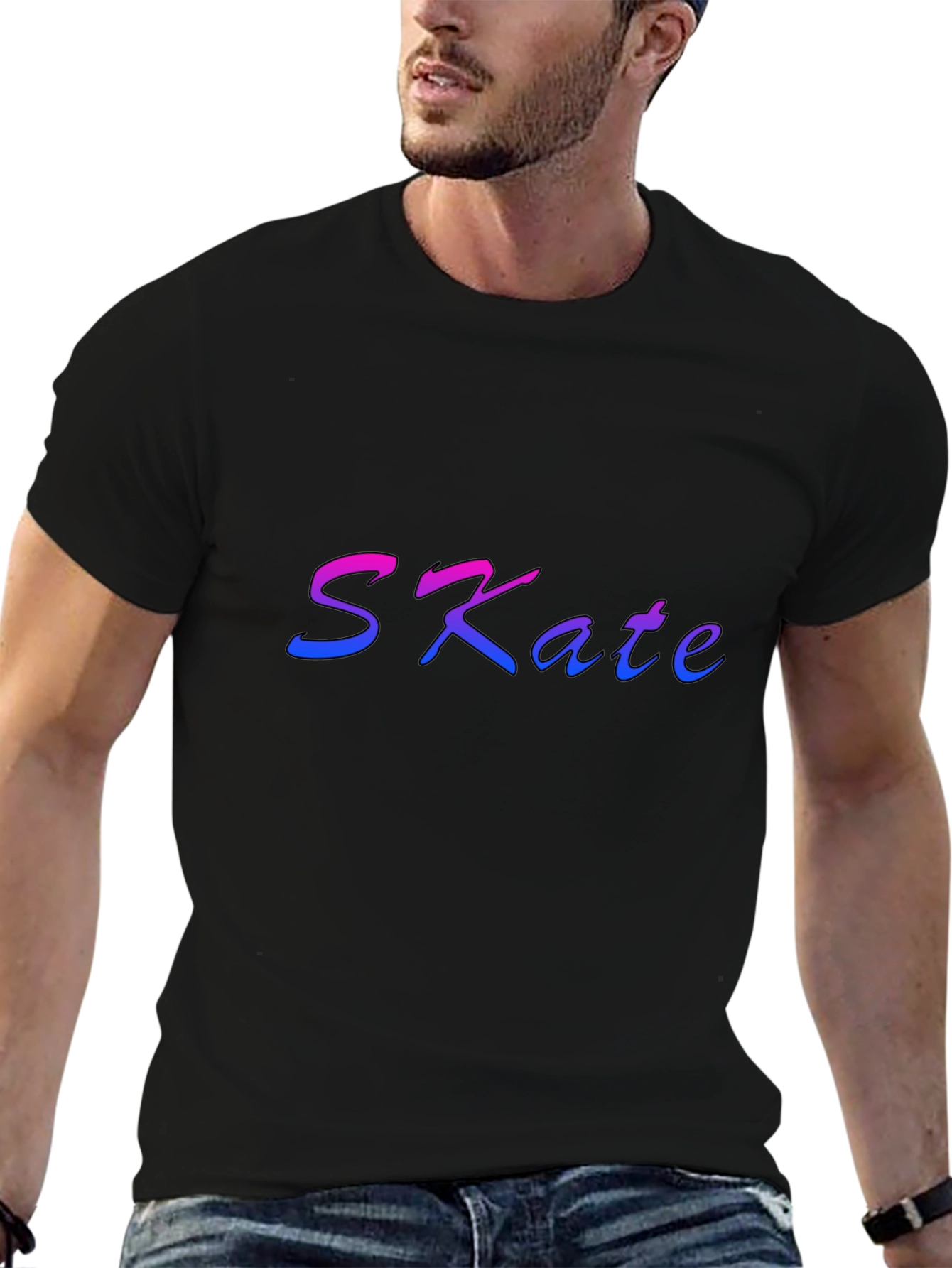 Gradient SKate Black T-Shirt