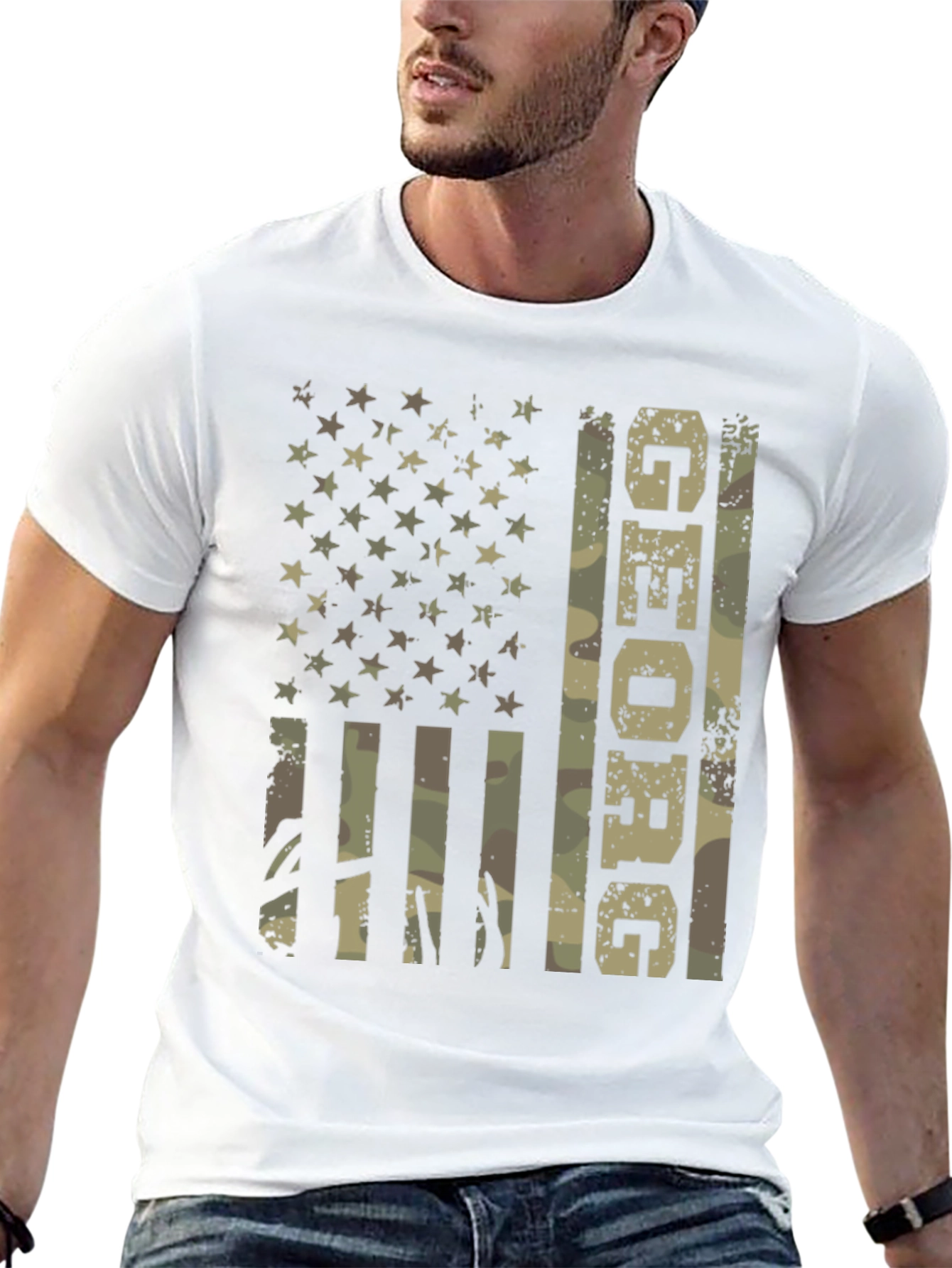 George Camo USA Flag Patriotic T-Shirt