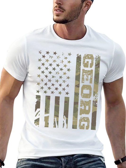 George Camo USA Flag Patriotic T-Shirt