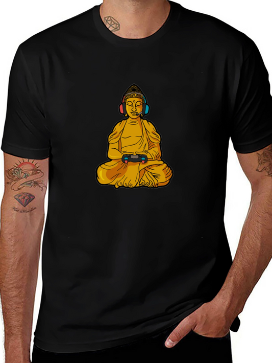Gamer Buddha Black T-Shirt