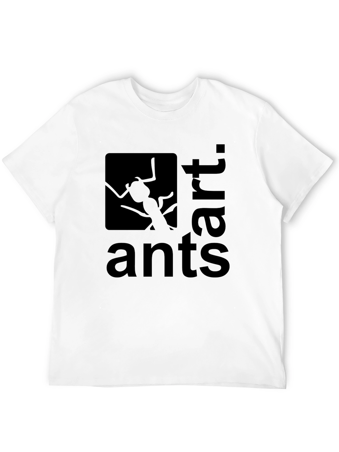 Ants Art Graphic Tee - Black Casual T-Shirt