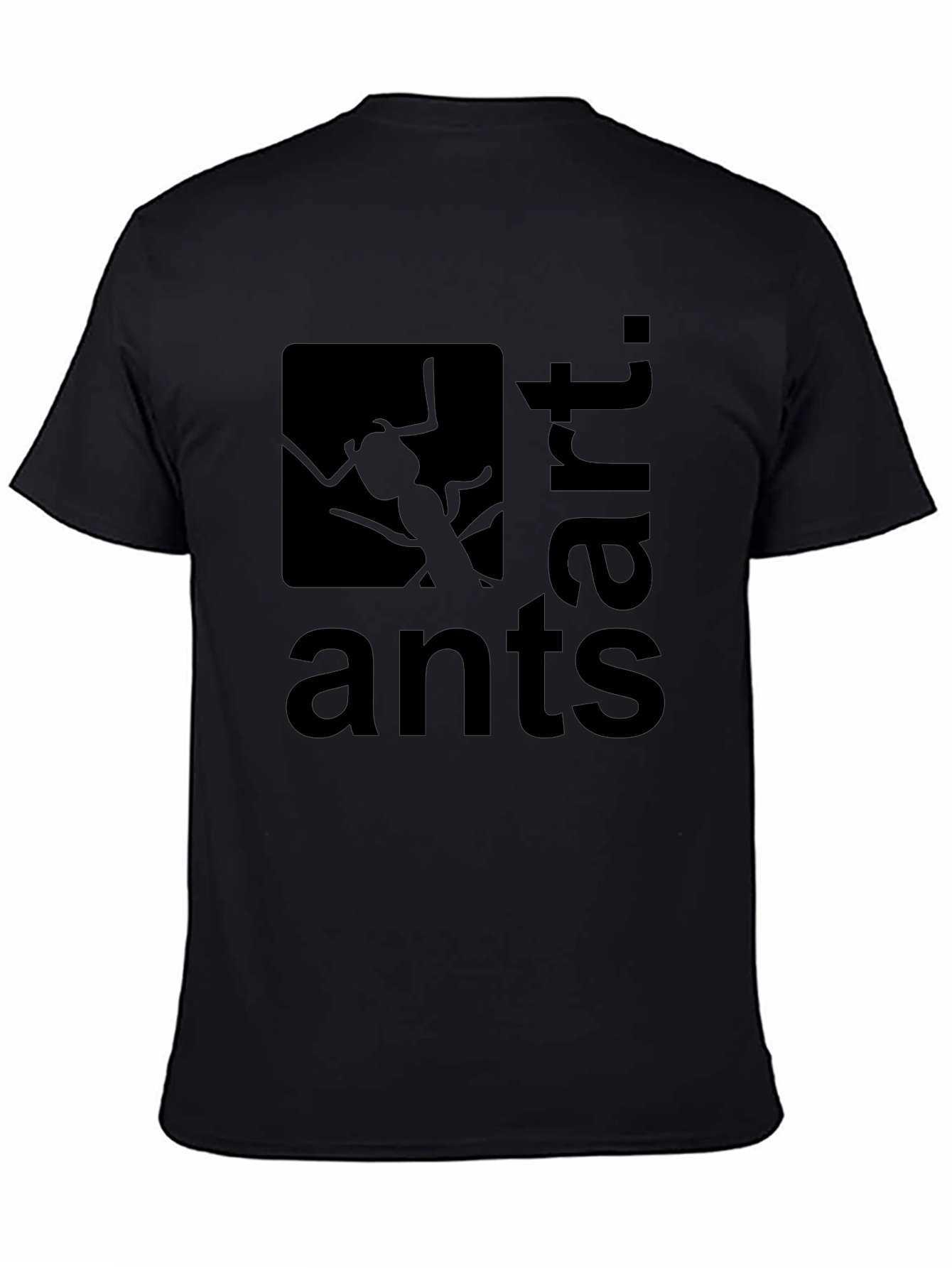 Ants Art Graphic Tee - Black Casual T-Shirt