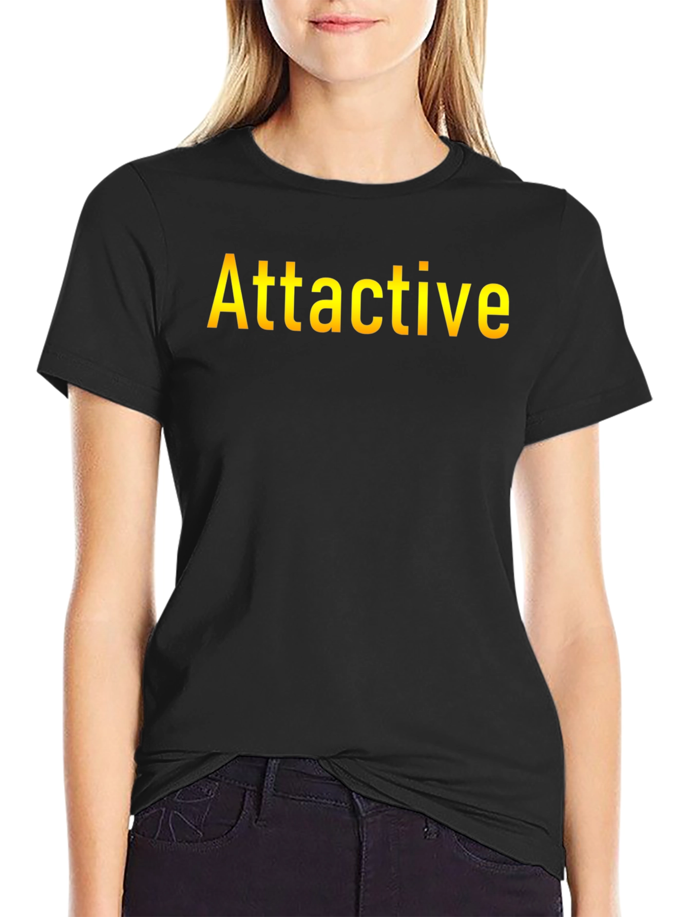 Attractive Graphic T-Shirt - Short Sleeve Black