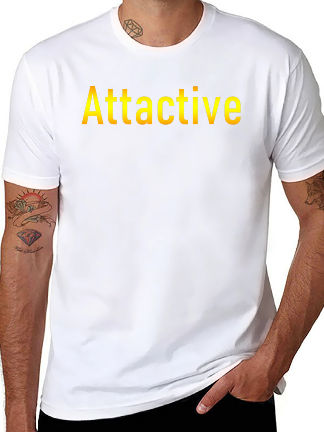 Attractive Graphic T-Shirt - Short Sleeve Black