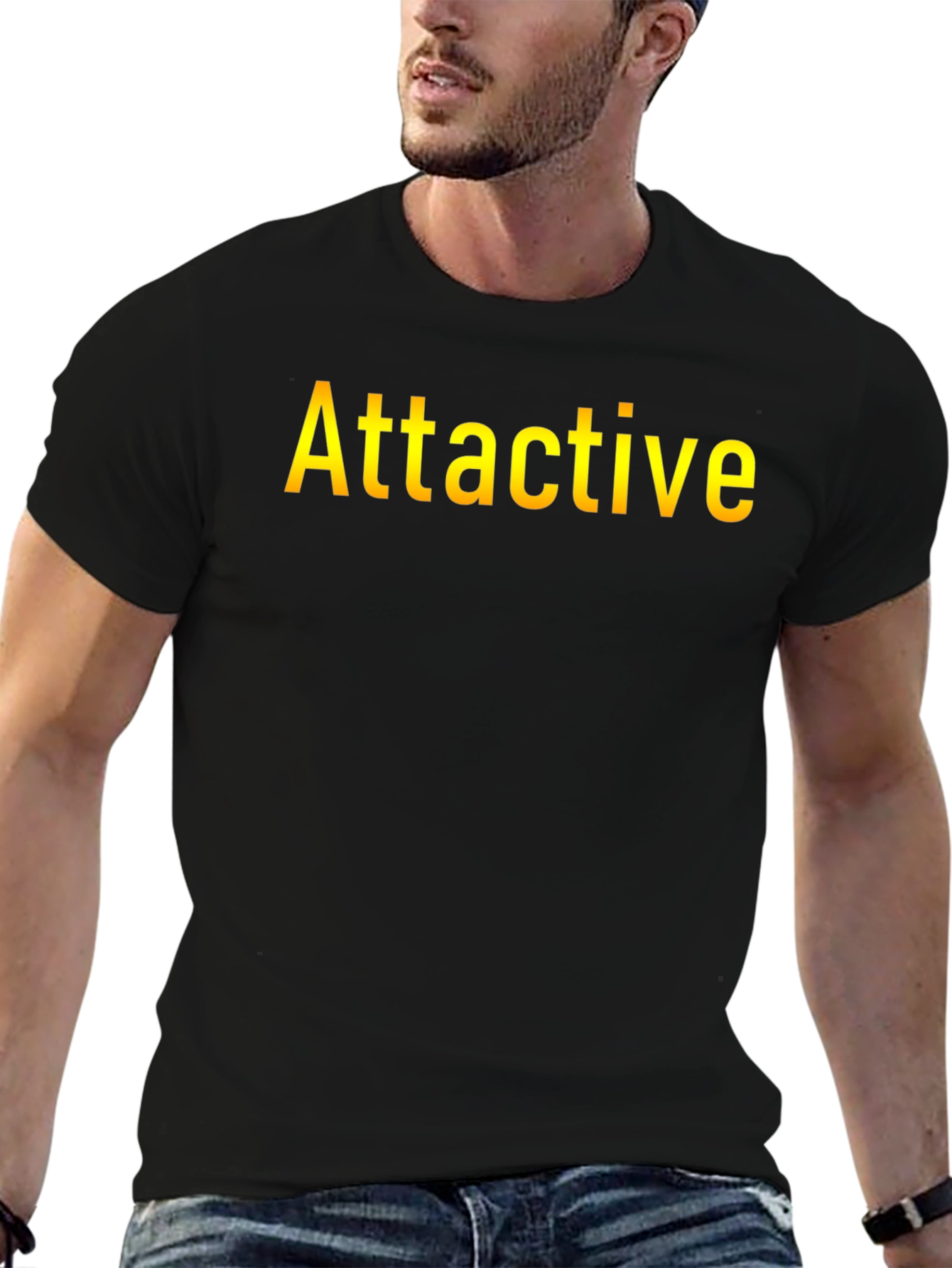 Attractive Graphic T-Shirt - Short Sleeve Black