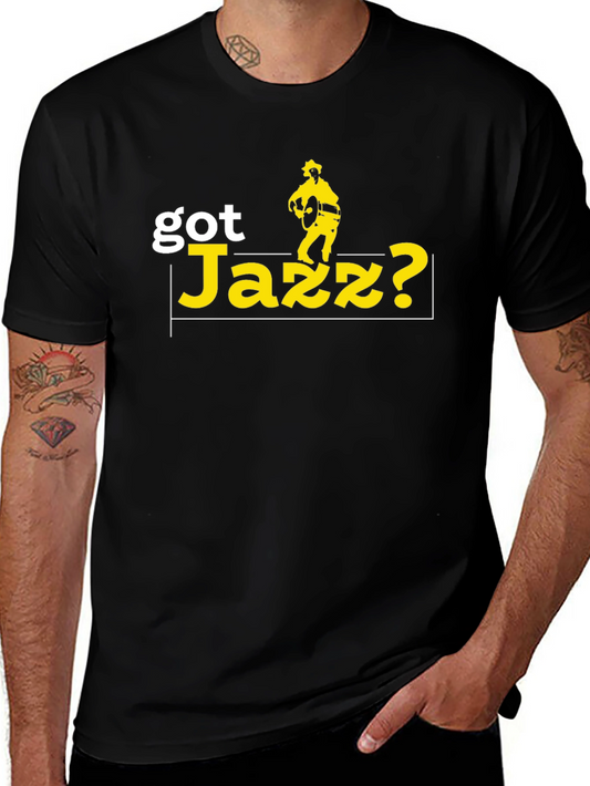 Got Jazz? Black Graphic T-Shirt