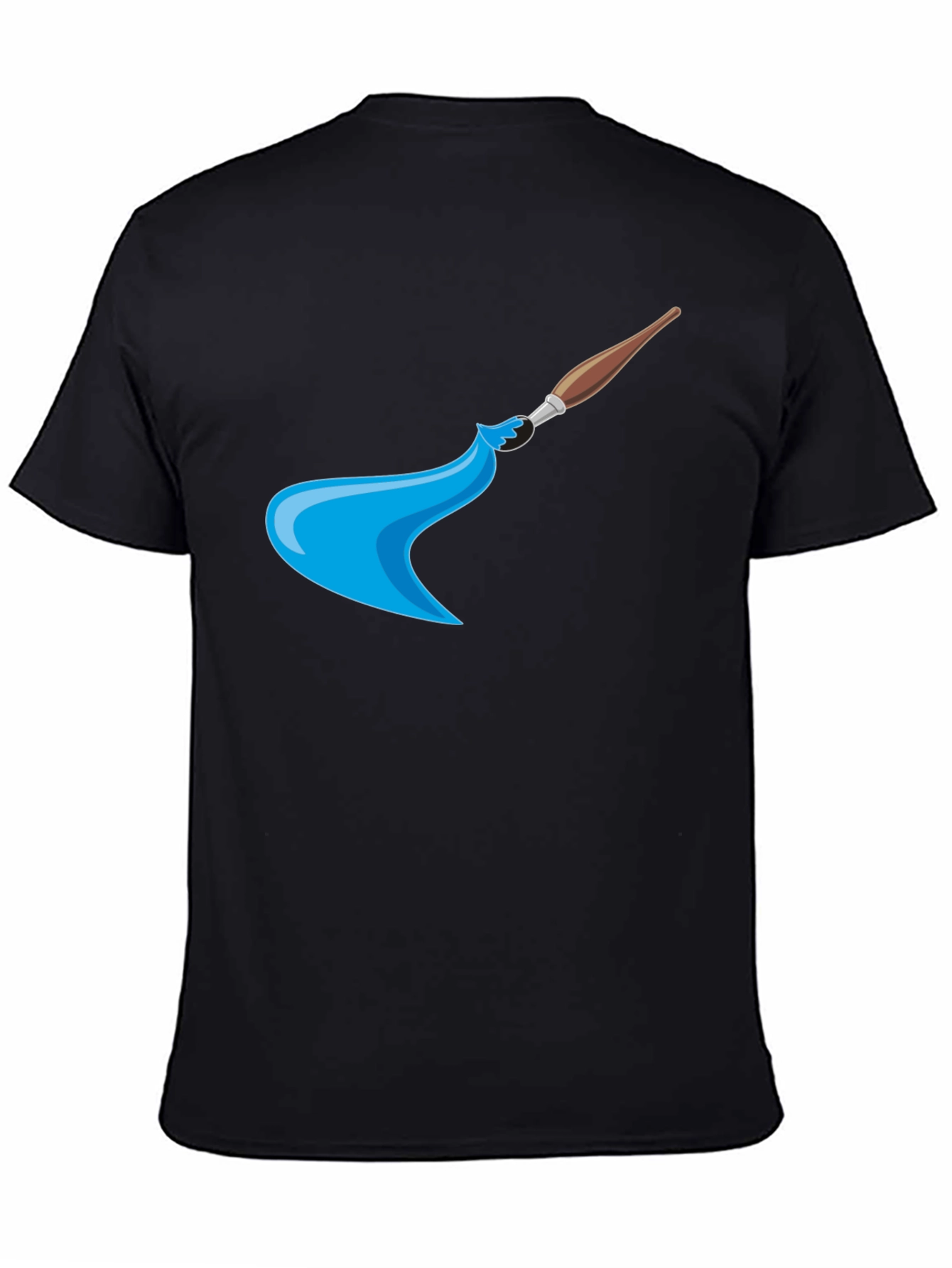 Artist Paintbrush Graphic Black T-Shirt