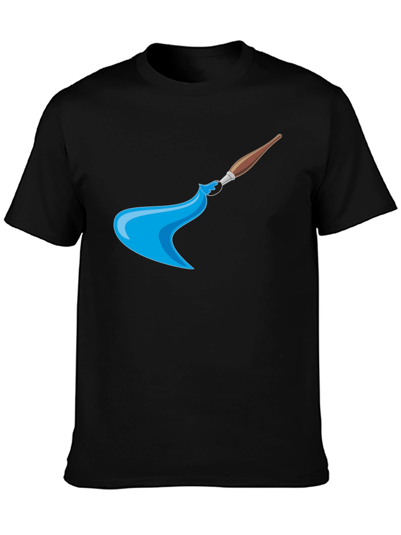 Artist Paintbrush Graphic Black T-Shirt