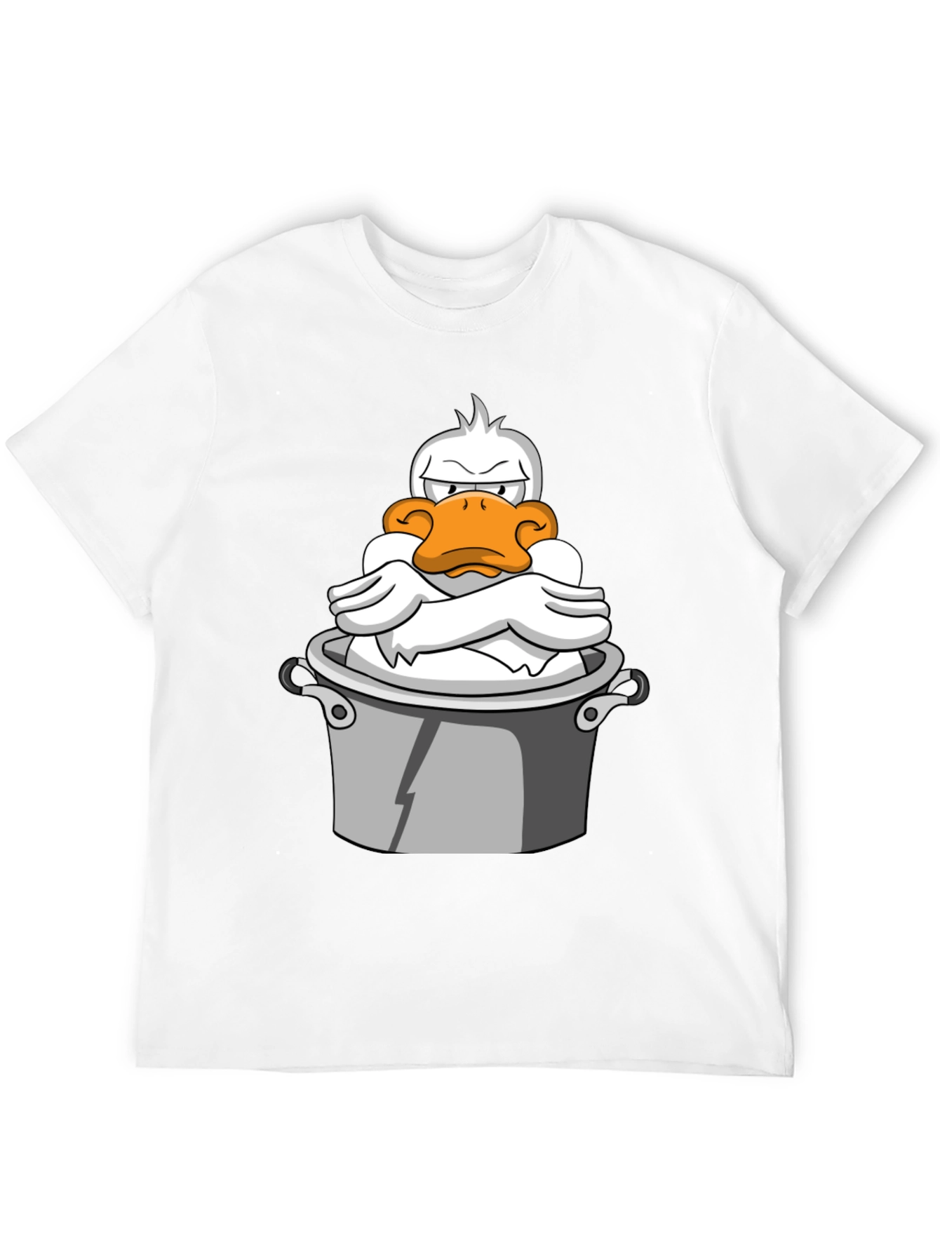 Grumpy Duck in a Pot Graphic T-Shirt