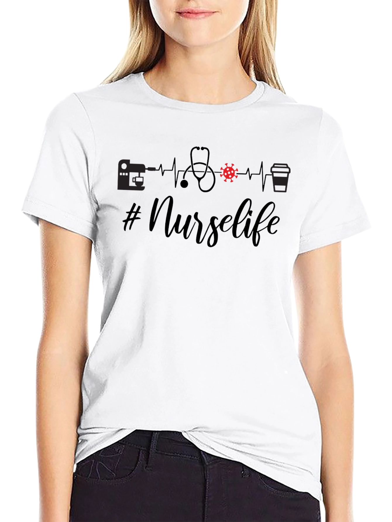 #Nurselife T-Shirt - Nurses Heartbeat Design