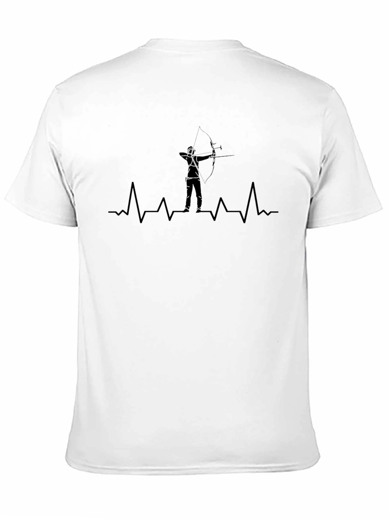 Archery Heartbeat Graphic Tee - Black Cotton T-Shirt
