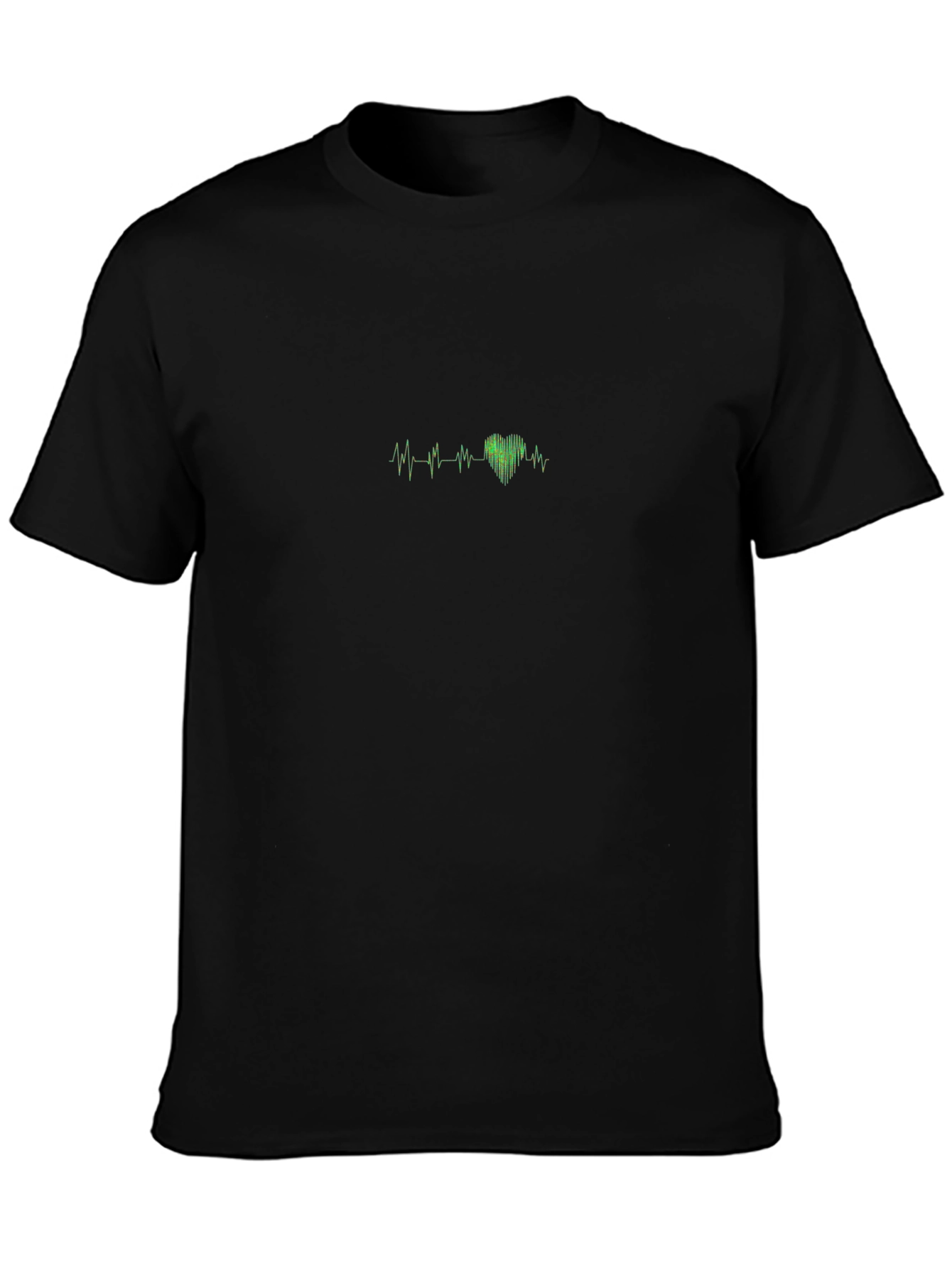 Heartbeat Graphic Black T-Shirt