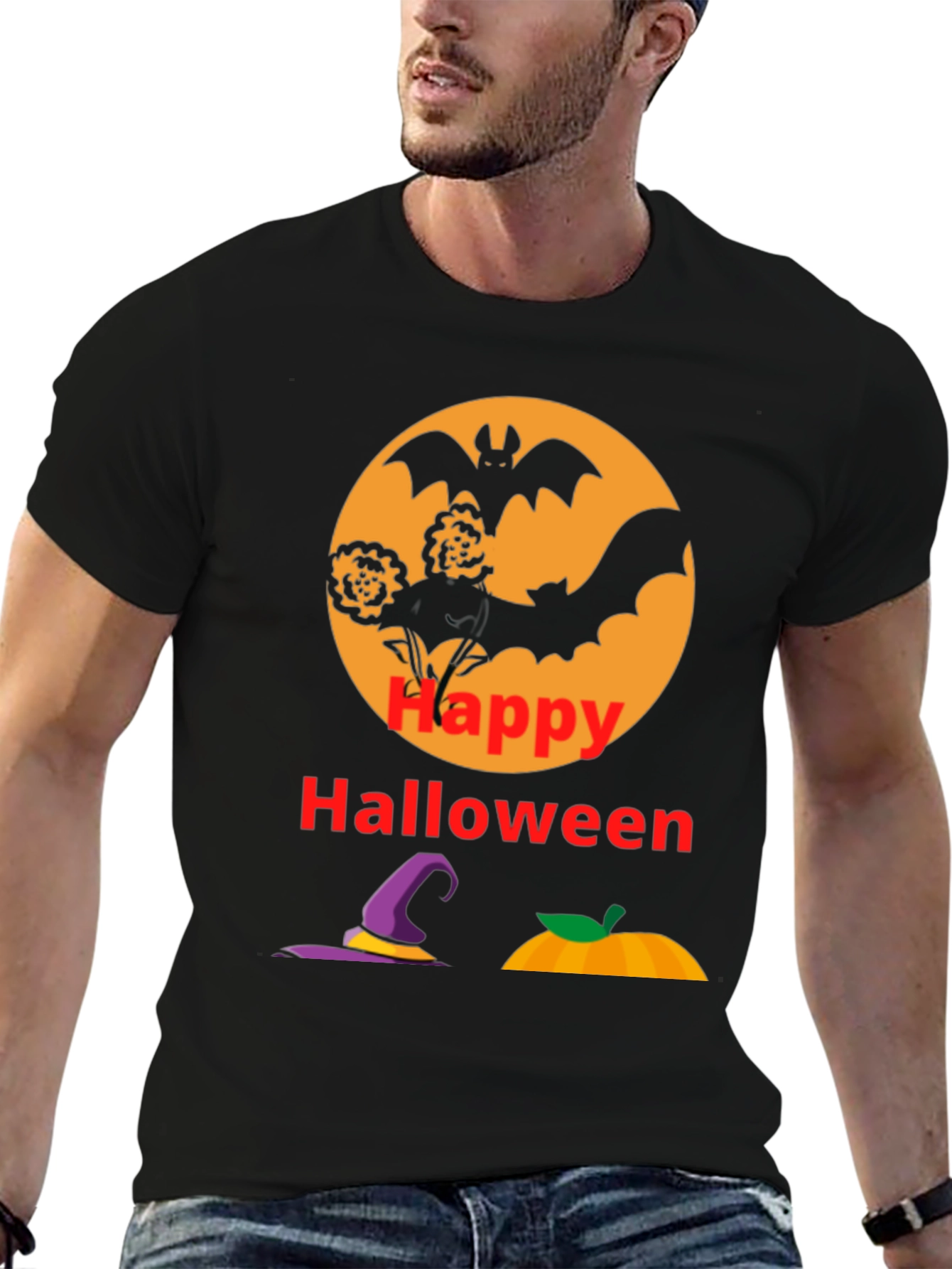 Happy Halloween Black T-Shirt