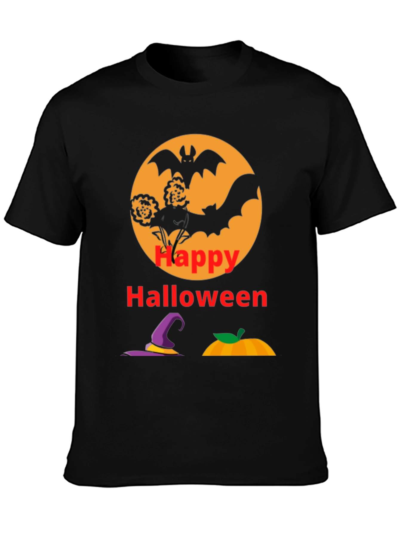 Happy Halloween Black T-Shirt