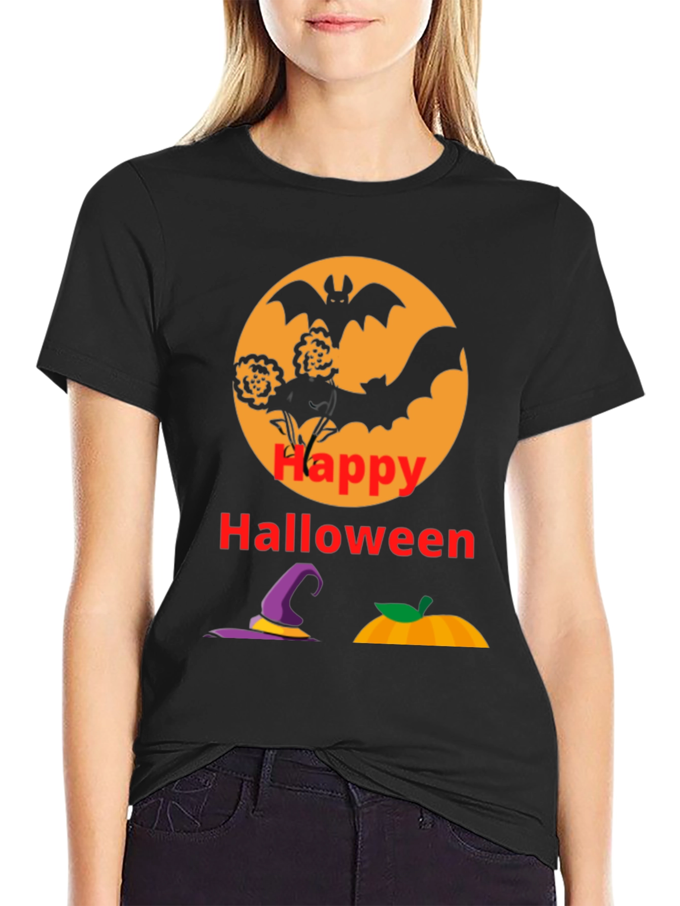 Happy Halloween Black T-Shirt
