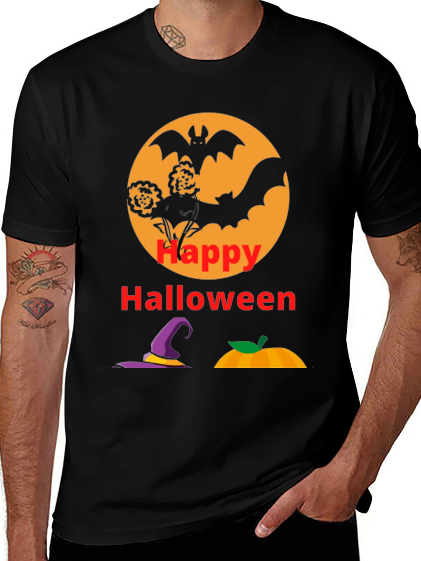 Happy Halloween Black T-Shirt