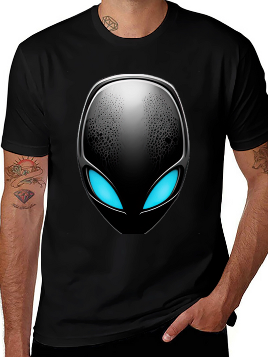 Alien Head Graphic Black T-Shirt
