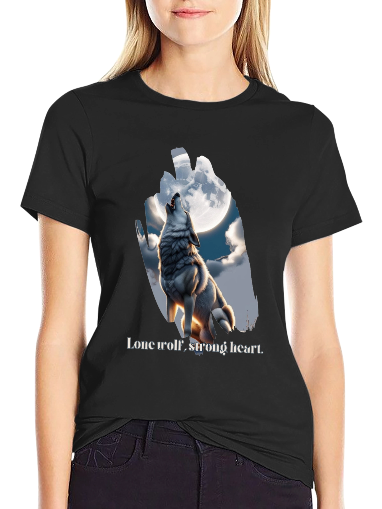 Lone Wolf Graphic Tee - Strong Heart Design