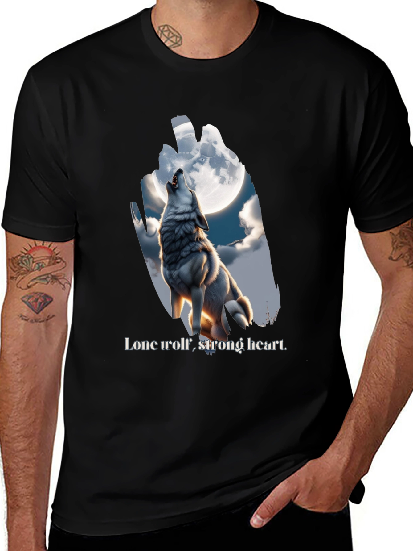 Lone Wolf Graphic Tee - Strong Heart Design