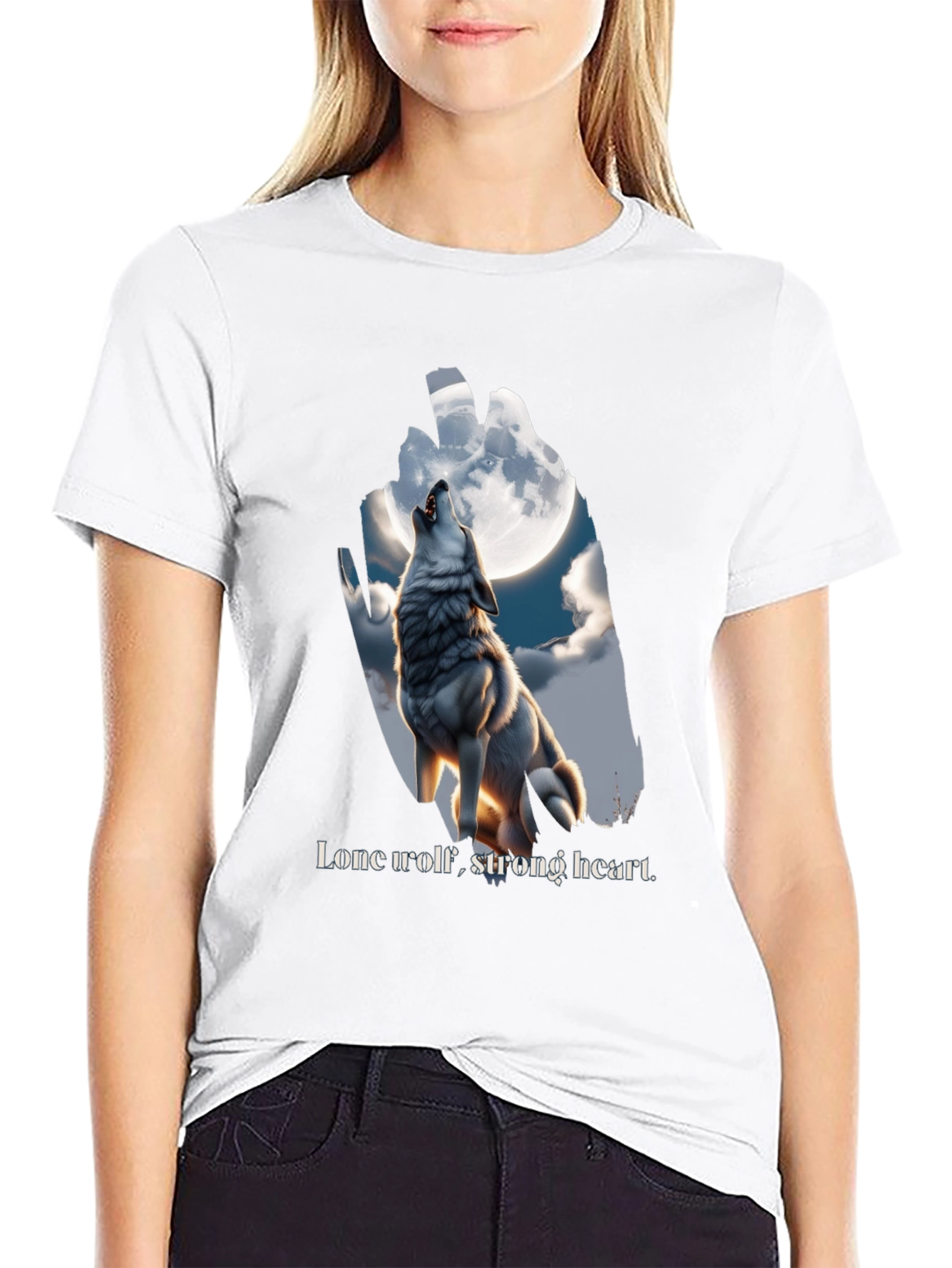 Lone Wolf Graphic Tee - Strong Heart Design
