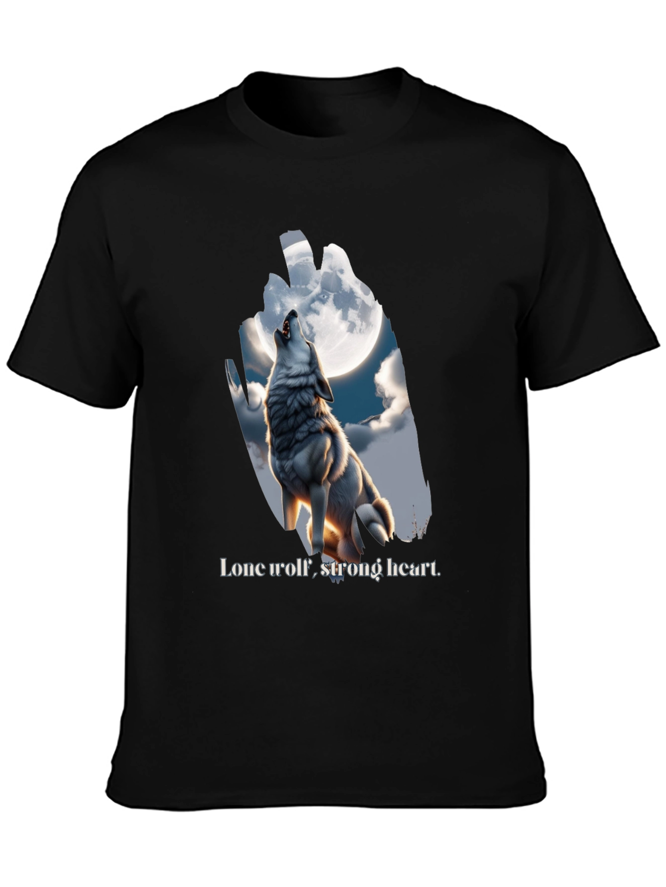 Lone Wolf Graphic Tee - Strong Heart Design