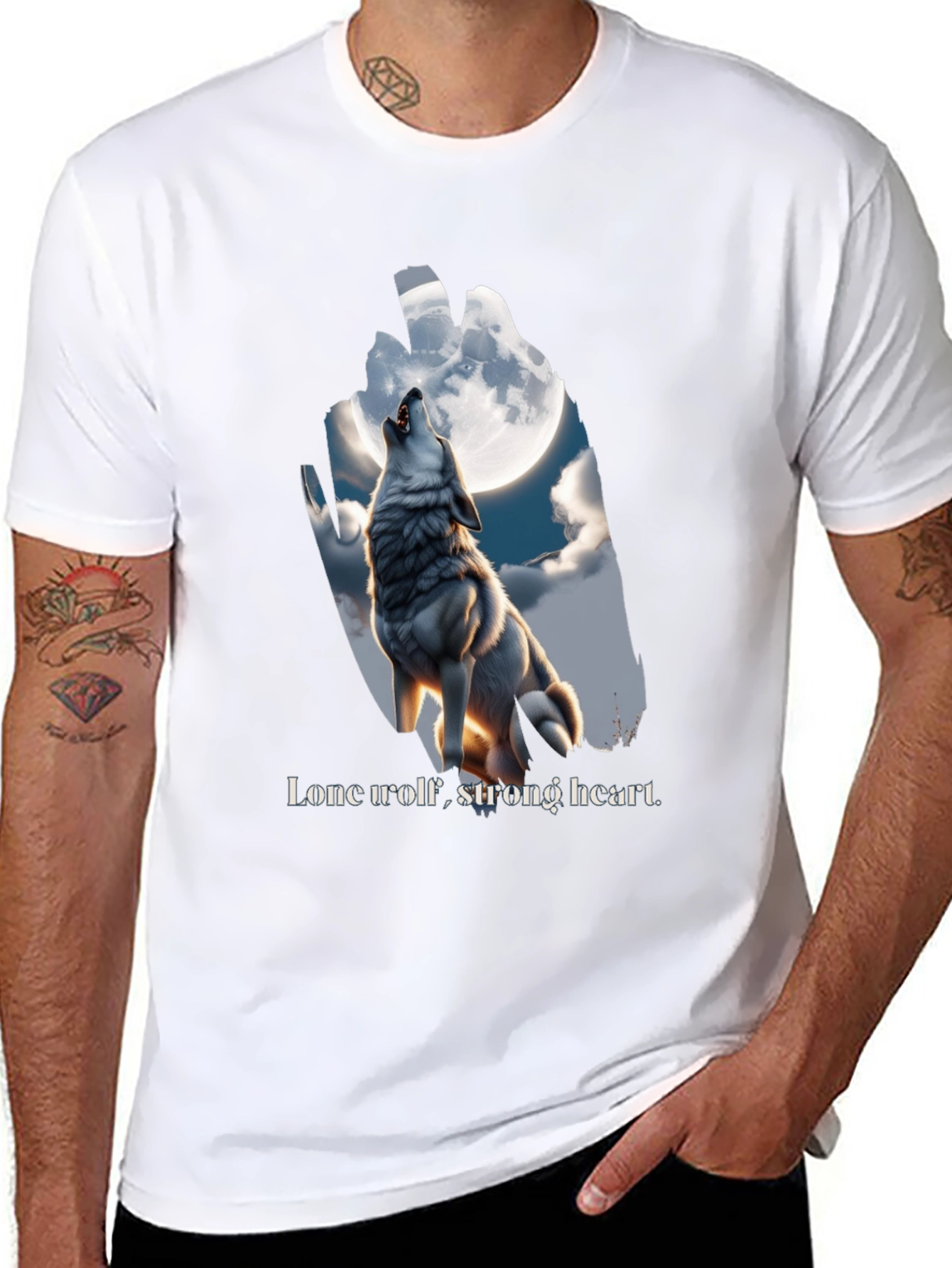 Lone Wolf Graphic Tee - Strong Heart Design