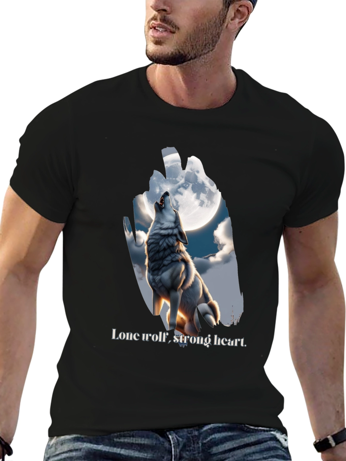 Lone Wolf Graphic Tee - Strong Heart Design