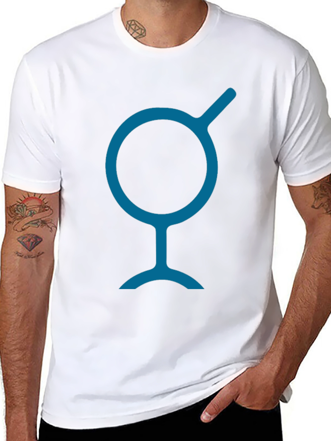 Geometric Symbol T-Shirt - Modern Graphic Tee