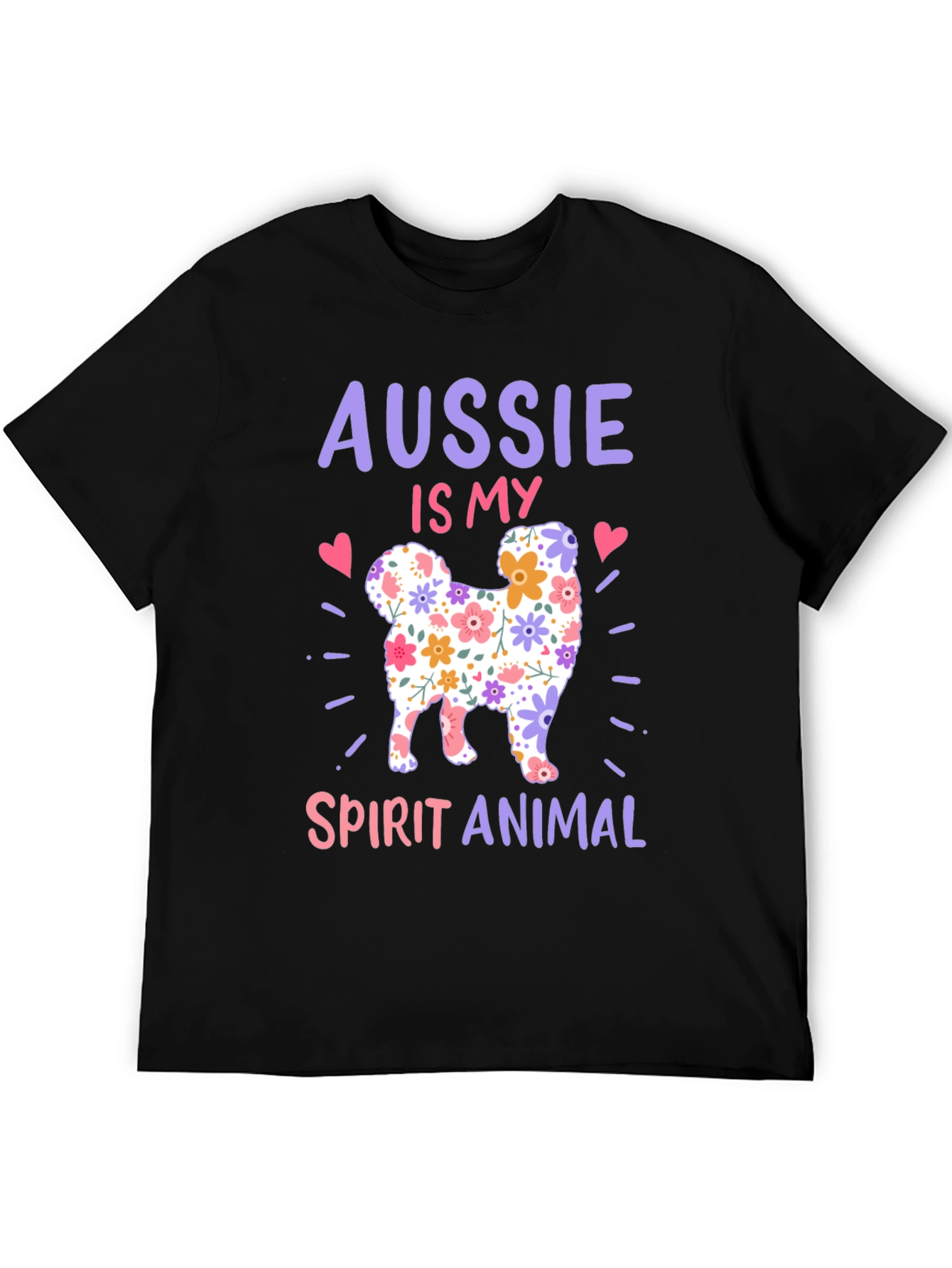 Aussie Spirit Animal Floral Dog T-Shirt