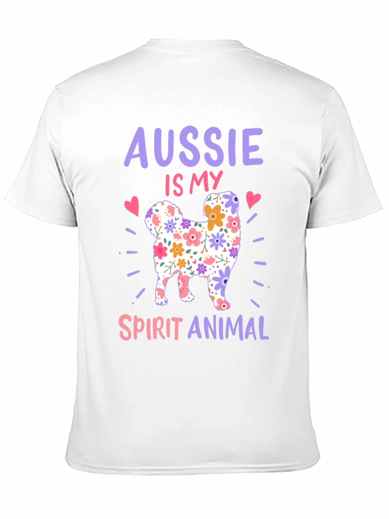 Aussie Spirit Animal Floral Dog T-Shirt