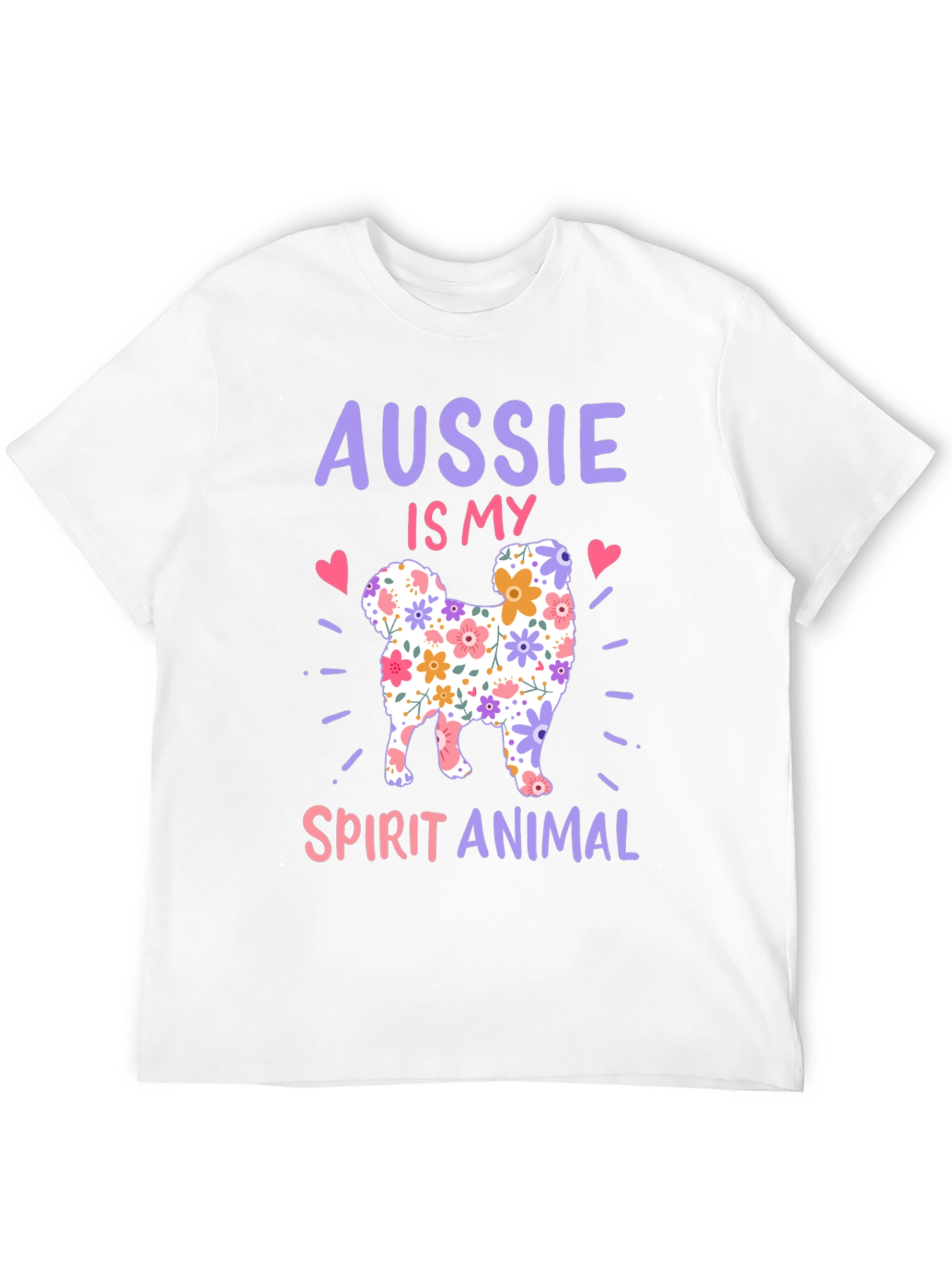 Aussie Spirit Animal Floral Dog T-Shirt