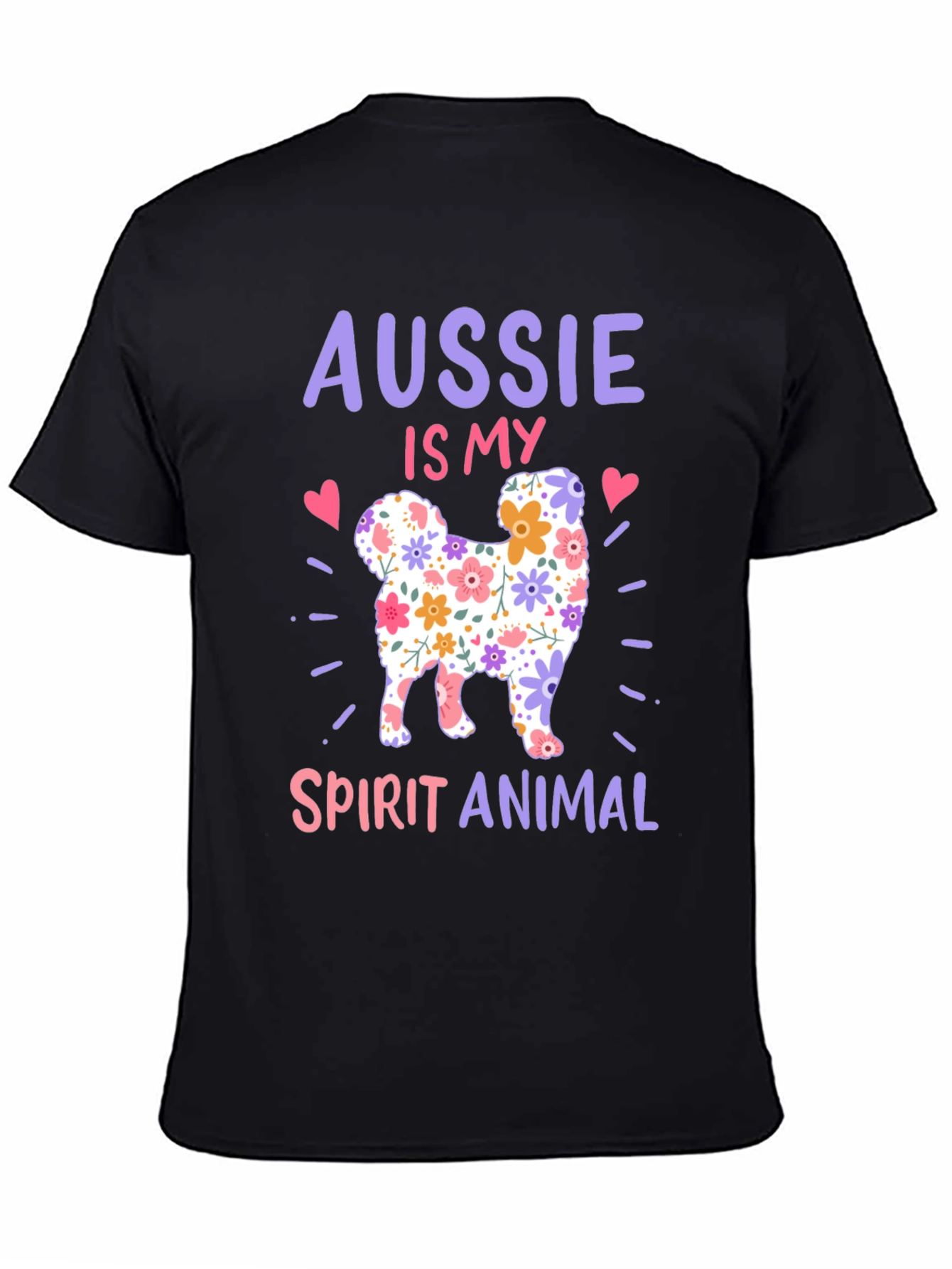 Aussie Spirit Animal Floral Dog T-Shirt