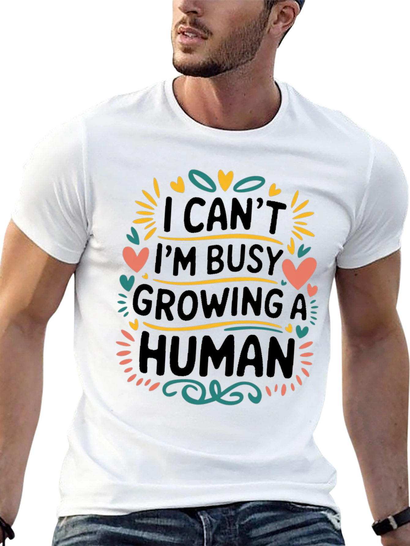 Growing A Human Graphic T-Shirt - New Mom Gift