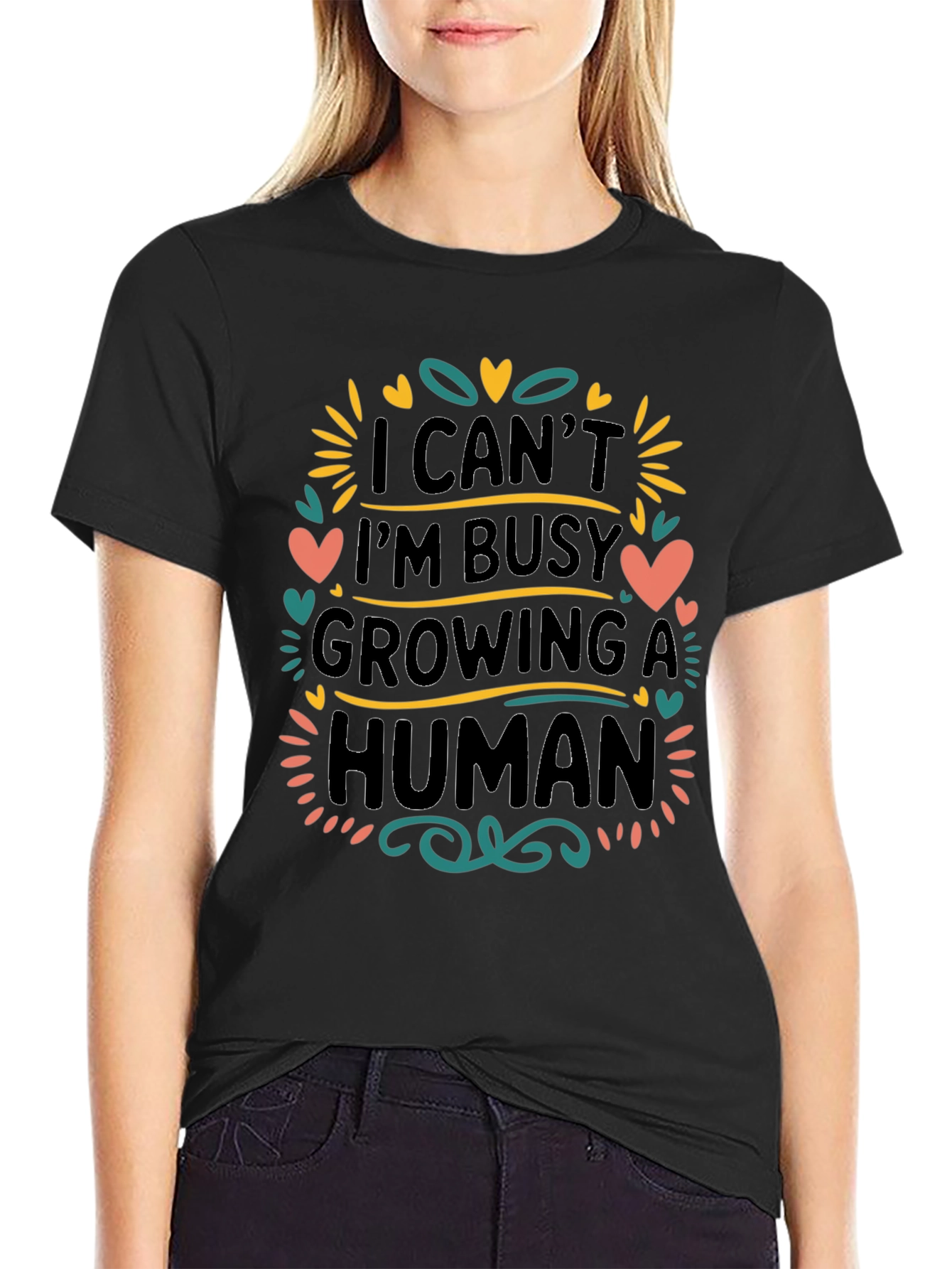 Growing A Human Graphic T-Shirt - New Mom Gift
