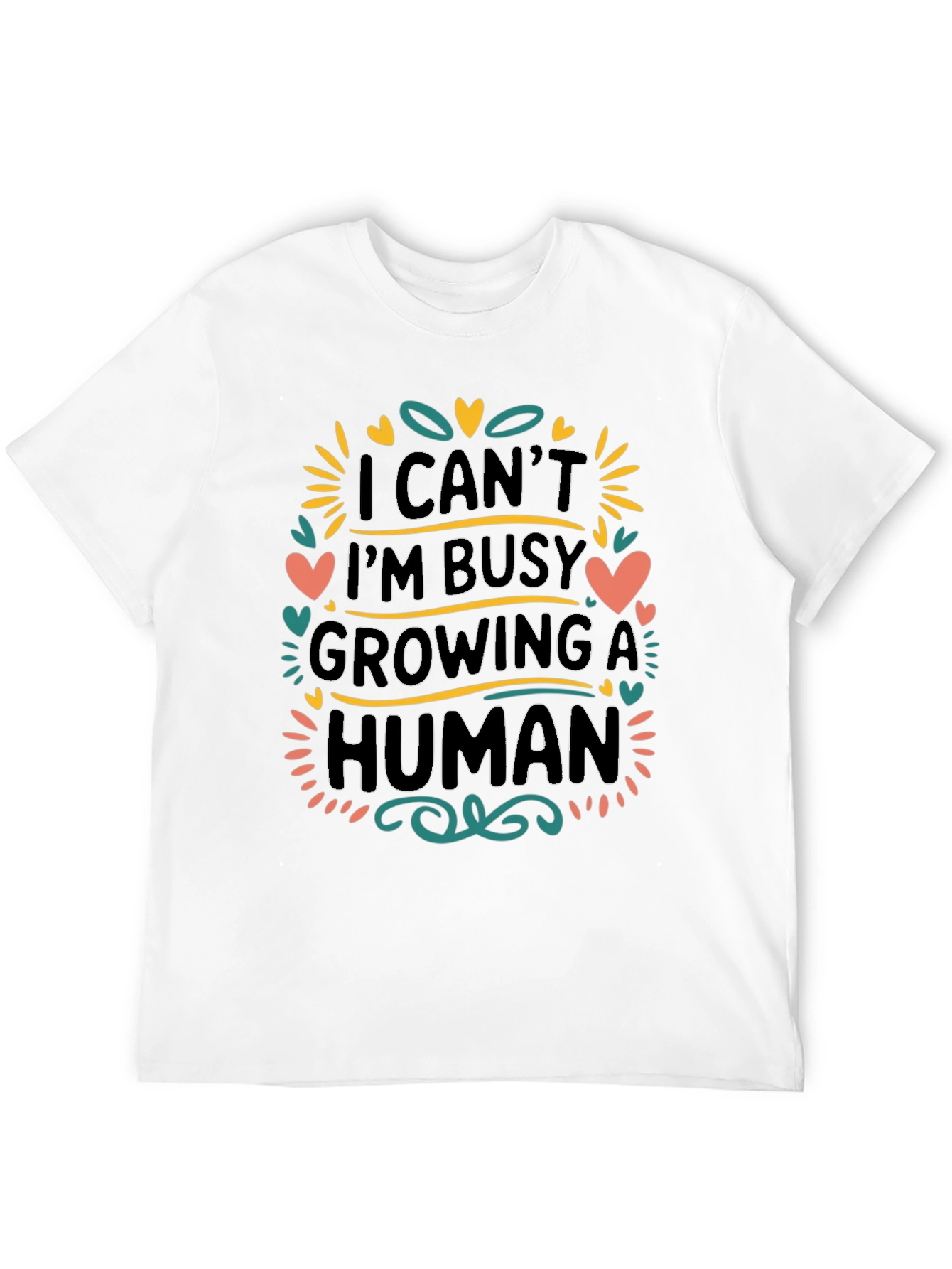 Growing A Human Graphic T-Shirt - New Mom Gift