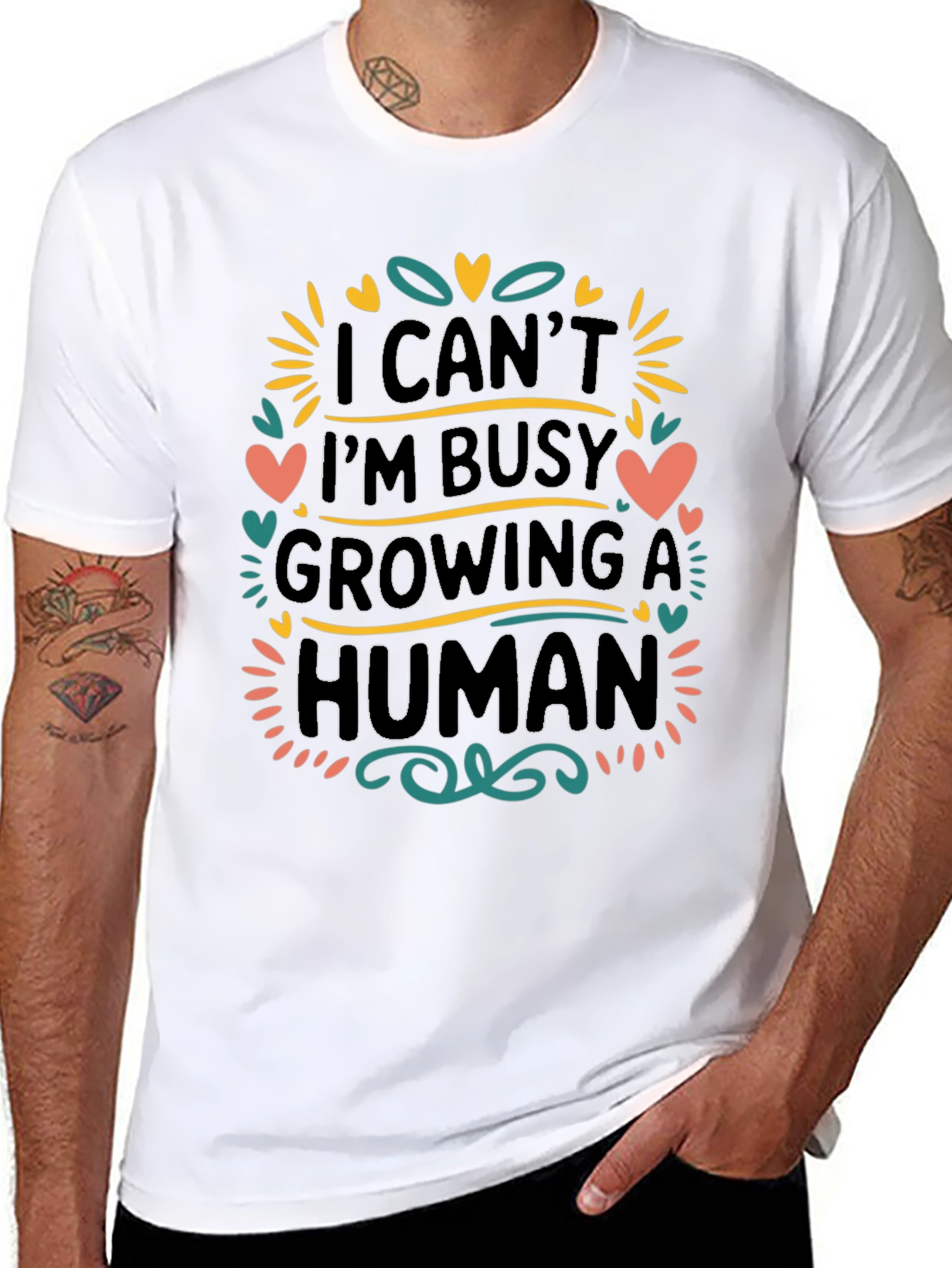 Growing A Human Graphic T-Shirt - New Mom Gift