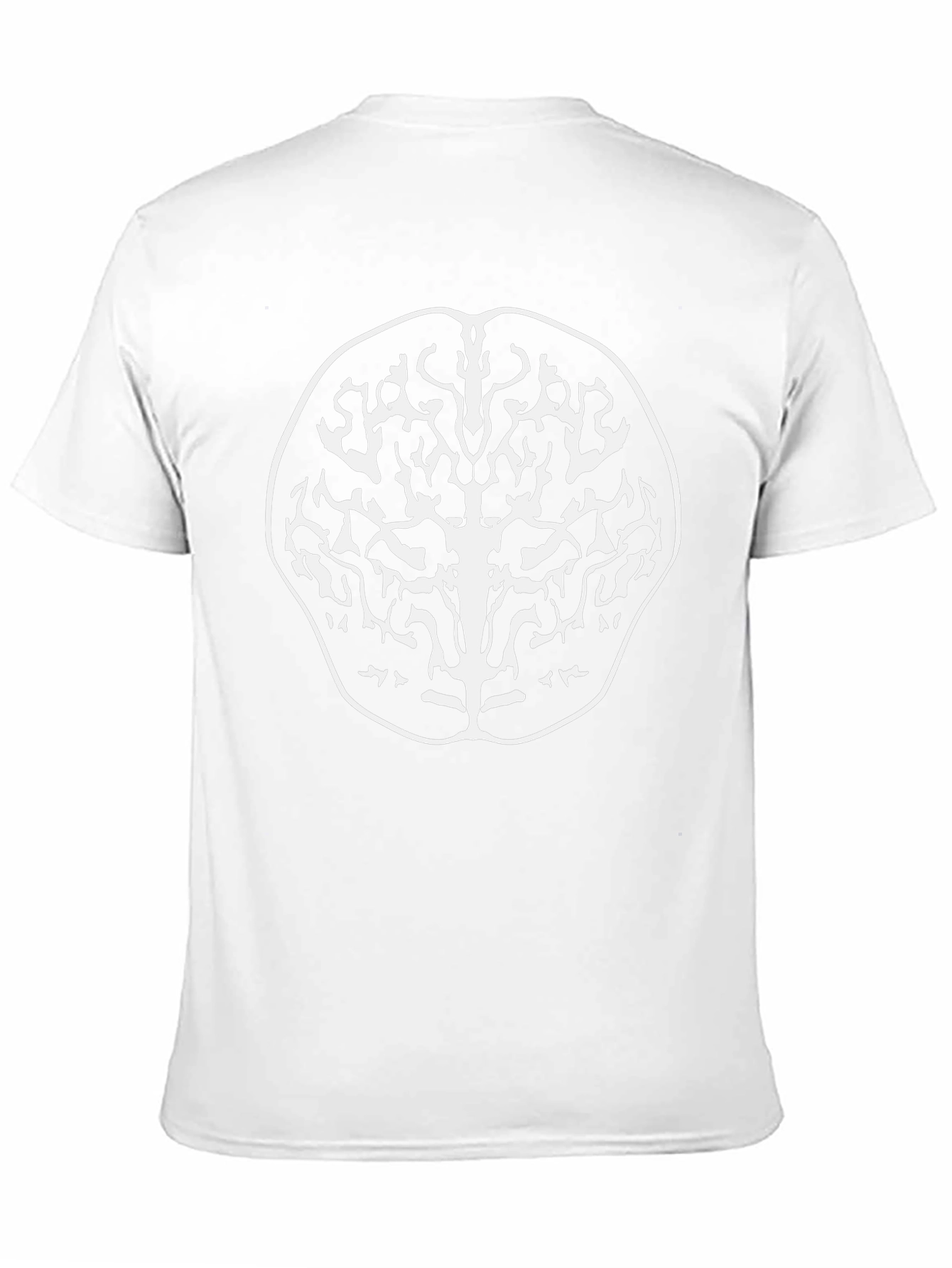 Abstract Brain Tree Graphic Tee - Black