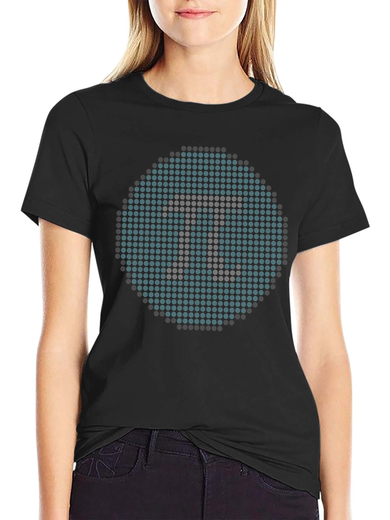 Geometric Pi Symbol Black T-Shirt - Math Geek Apparel