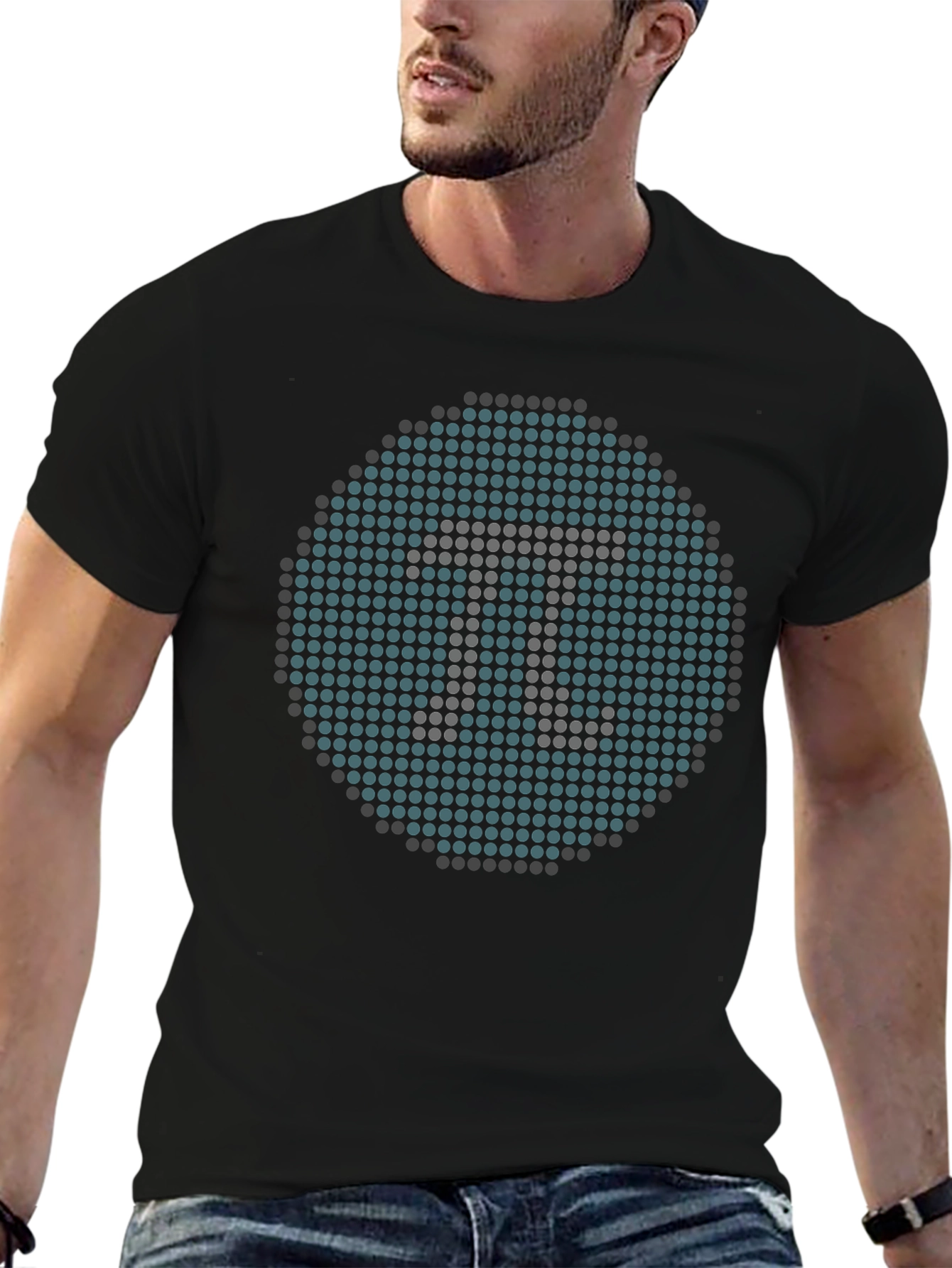 Geometric Pi Symbol Black T-Shirt - Math Geek Apparel