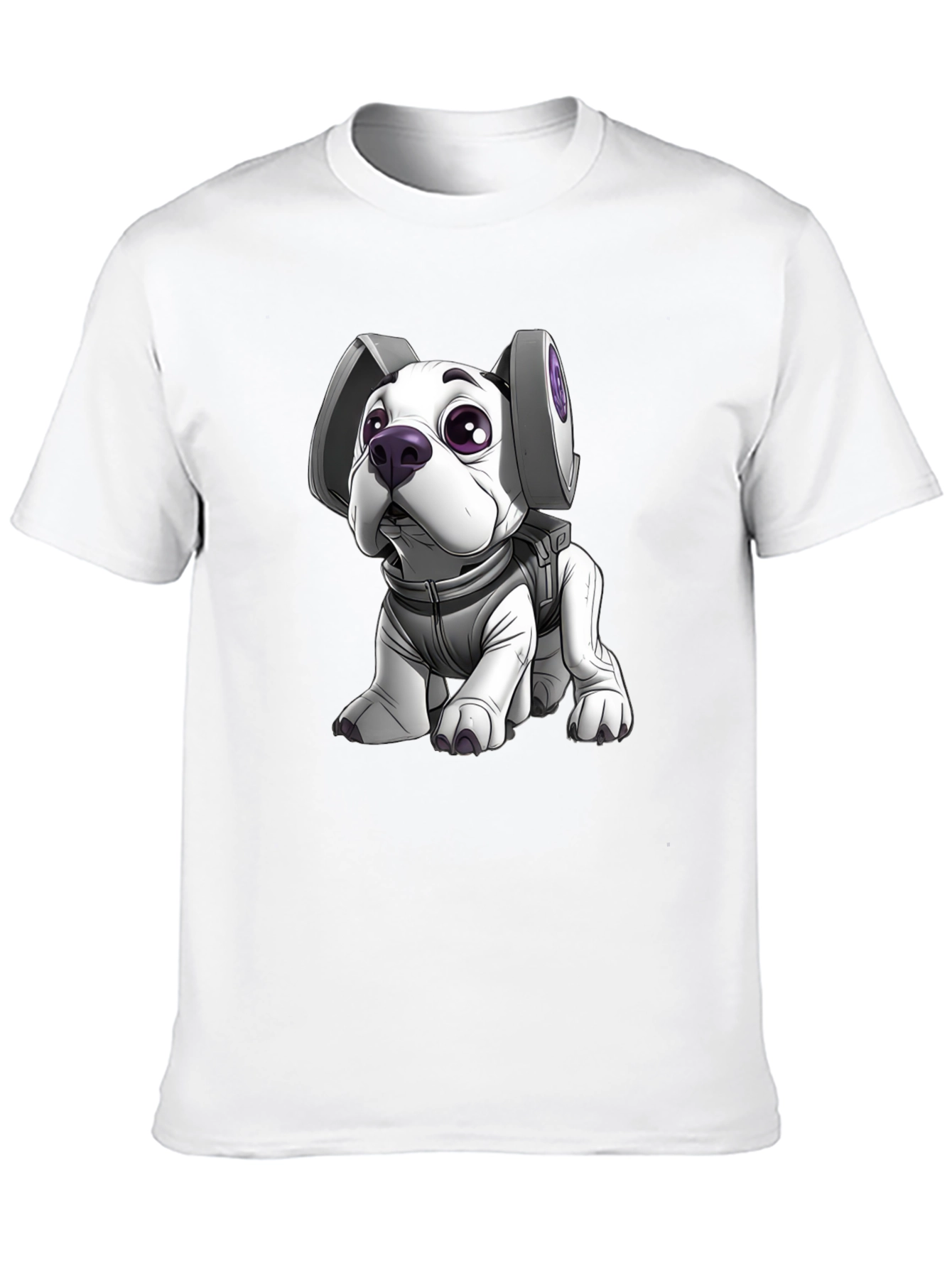 Astronaut Dog Graphic Tee - Black T-Shirt