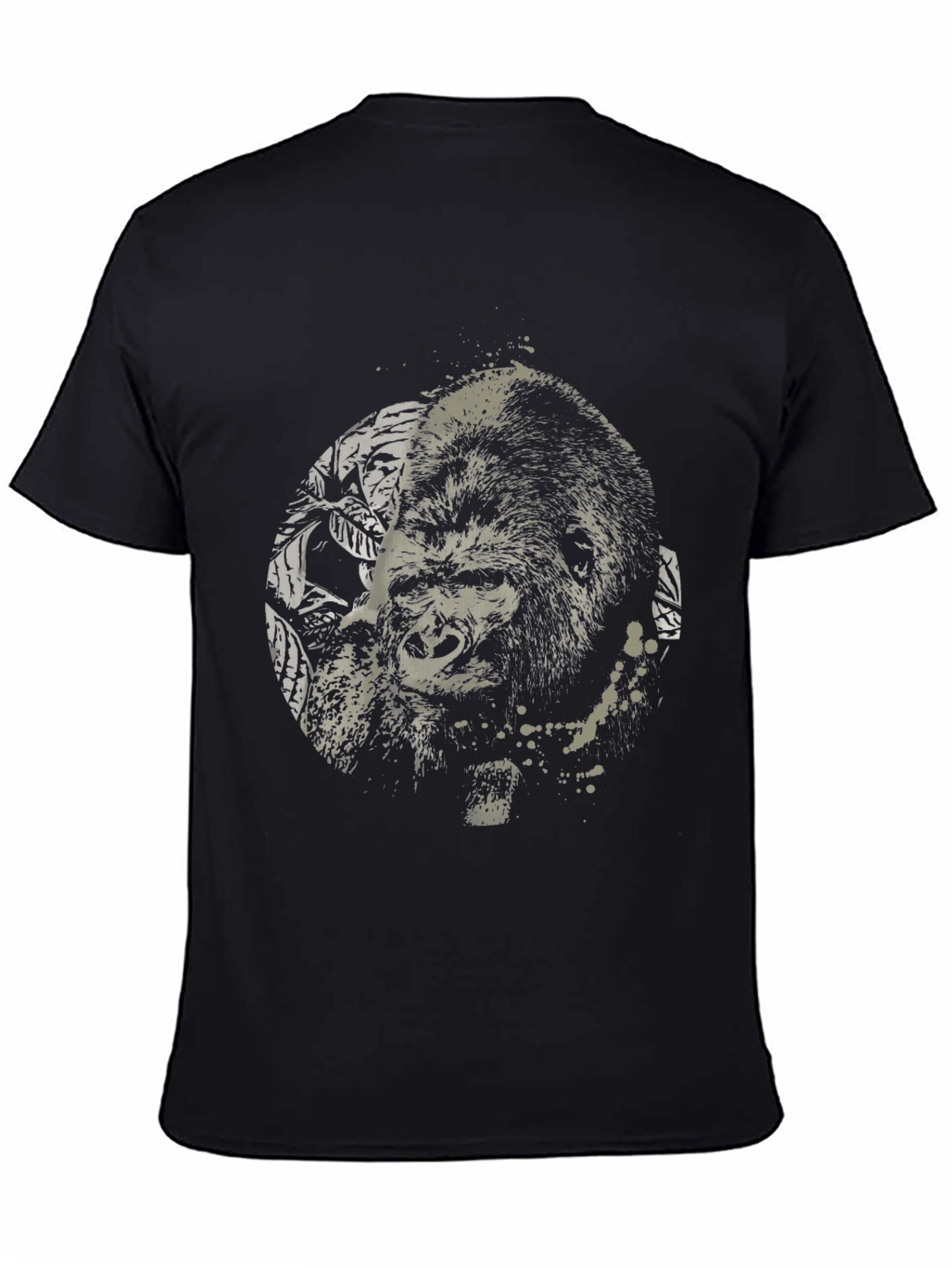 Gorilla Graphic Print Black T-Shirt