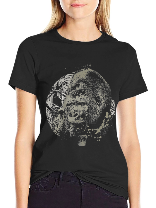 Gorilla Graphic Print Black T-Shirt