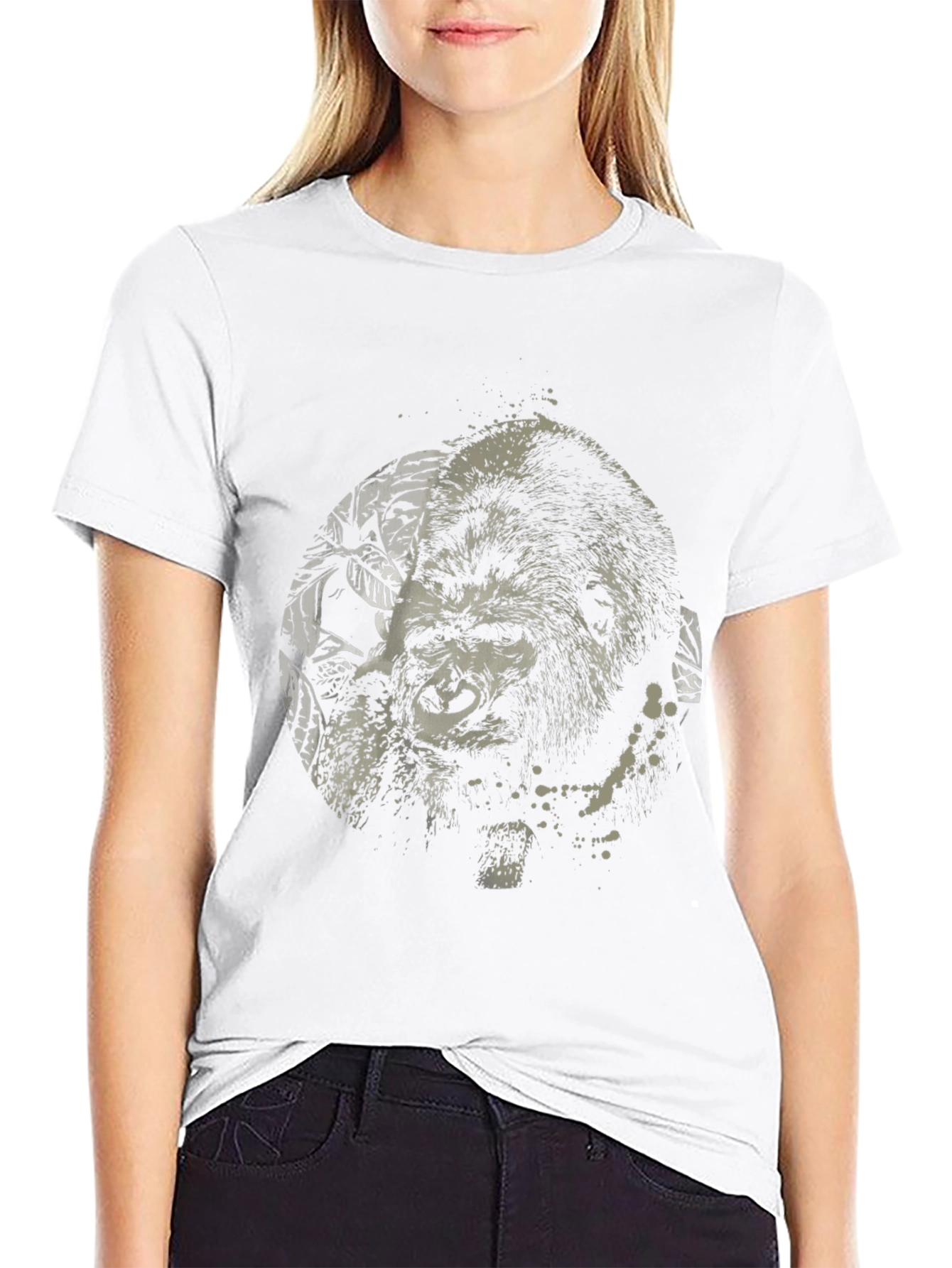 Gorilla Graphic Print Black T-Shirt
