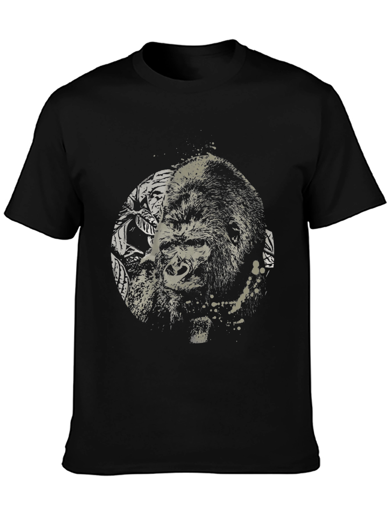 Gorilla Graphic Print Black T-Shirt