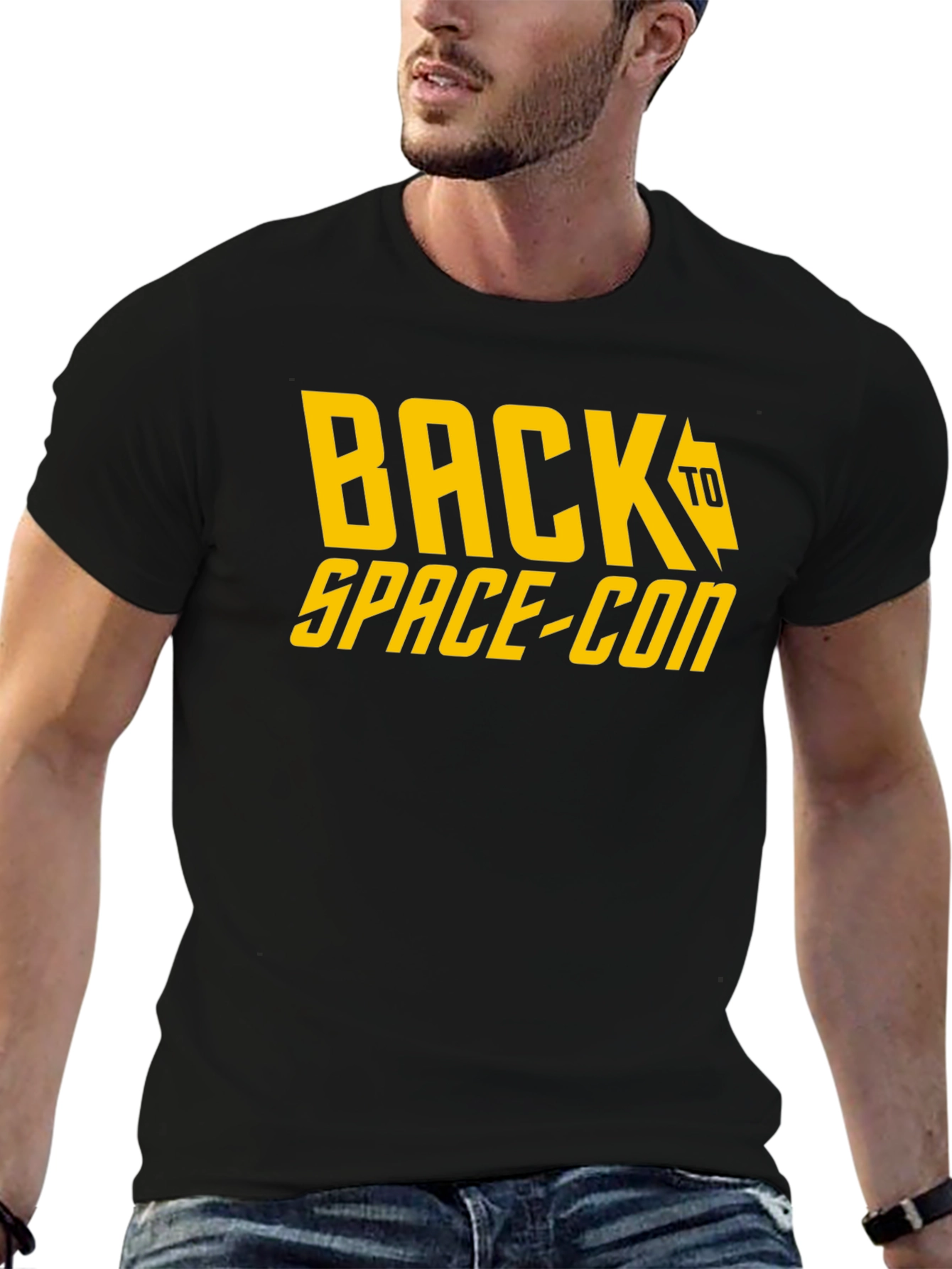 Back to Space-Con Black T-Shirt
